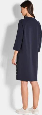 Sweatkleid mit Stehkragen - blau - Gr. 48 von Goldner Fashion