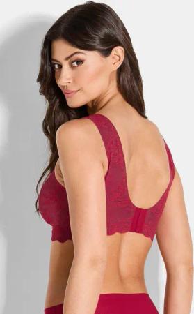 Bustier aus floraler Spitze - rot - Gr. L von Goldner Fashion
