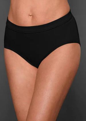 Formbeständiger Baumwoll-Taillenslip - schwarz - Gr. 44 von Goldner Fashion