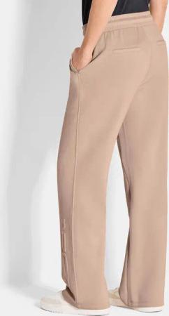 Freizeithose aus weichem Viskose-Jersey - beige - Gr. 46 von Goldner Fashion