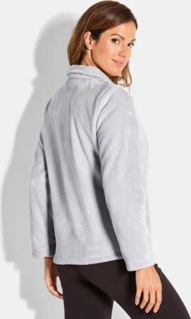 Fleecejacke mit großen Knöpfen - grau - Gr. 22 von Goldner Fashion