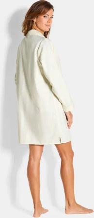 Nachthemd aus gestreiftem Satin - cremeweiß - Gr. 24/25 von Goldner Fashion
