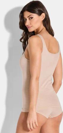 Achselhemd in Ringeloptik - beige - Gr. 38 von Goldner Fashion