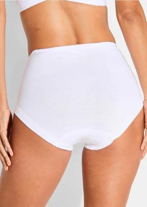 Taillenslip im 3er-Pack mit Motivspitze - weiß - Gr. 46 von Goldner Fashion