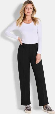 Freizeithose mit Biesen - schwarz - Gr. 52 von Goldner Fashion