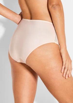 Taillenslip aus Charmeuse und Spitze - rosé - Gr. 46 von Goldner Fashion