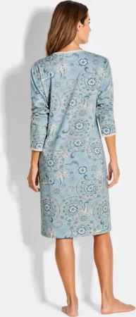 Nachthemd mit Paisleymuster - hellblau / türkis / gemustert - Gr. 48/50 von Goldner Fashion