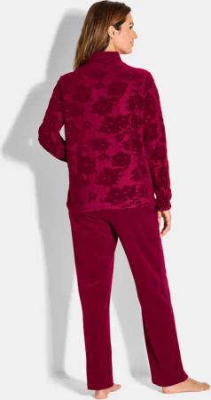 Hausanzug aus Nicki - rot - Gr. 38 von Goldner Fashion