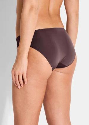 Hüftslip aus seidig-weicher Microfaser - aubergine - Gr. 40/42 von Goldner Fashion