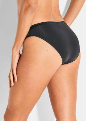Hüftslip mit floraler Spitze - schwarz / altrosé - Gr. 42 von Goldner Fashion