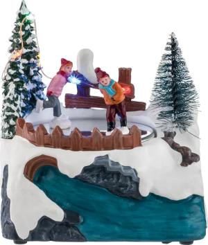 LIVARNO home Weihnachtsdorf mit beweglicher Funktions-LED (Eisläufer)