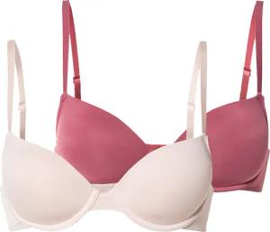 esmara® Damen Bügel BHs 2er Set (80B, rot/rosa)