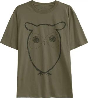 KnowledgeCotton Apparel Herren Big Owl Front Print T-Shirt