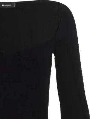 Dsquared2 - Ribbed Viscose Dress - Größe M - schwarz