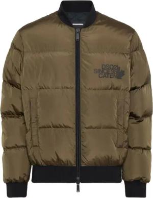 Dsquared2 - Padded Green Puffer Jacket With Two-Way Zip - Größe 50 - grau