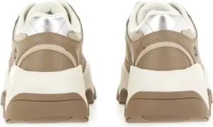 Michael Kors Low-Top Sneaker - "Atlas" Leather Sneaker - Gr. 7_5 - in Beige - für Damen