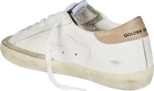 Golden Goose Low-Top Sneaker - Superstar Leathere Upper Glitter Star Sneaker - Gr. 36 (EU) - in Weiß - für Damen