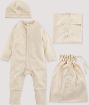 hessnatur Baby Erstausstattung Newborn im Set aus Bio-Baumwolle - natur - Größe 74/80