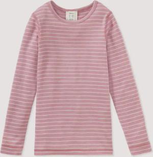 hessnatur Kinder  Langarmshirt aus Bio-Merinowolle mit Seide - rosa - Größe 122/128