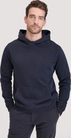 hessnatur Herren Sweathoodie Relaxed aus Bio-Baumwolle - blau - Größe 48
