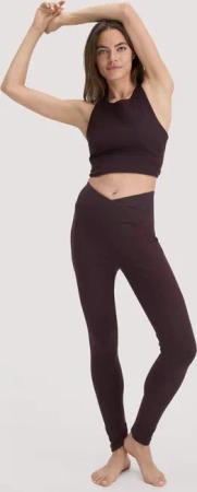 hessnatur Loungewear Leggings High Waist ACTIVE COMFORT aus Bio-Baumwolle - braun - Größe XL/l