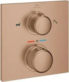 Grohe Fertigmontageset Allure warm ss geb., f Wannen-Thermostat, 2-W.-Umstg.
