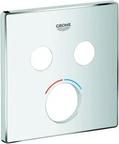 Grohe Rosette 46995 eckig für Mischer mit 2 Absperrventilen chrom
