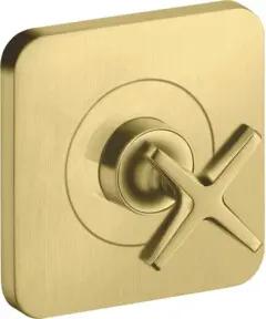 hansgrohe Fertigset Axor Citterio E UP-Absperrvtl. 120x120mm, brushed brass