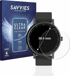Savvies Displayschutzfolie Schutzfolie für Armbanduhren (Kreisrund,