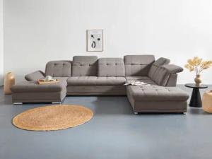 COTTA Wohnlandschaft Holiday U-Form mit Sitztiefen-,