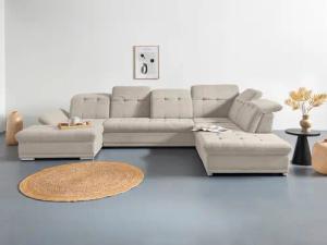 COTTA Wohnlandschaft Holiday U-Form mit Sitztiefen-,
