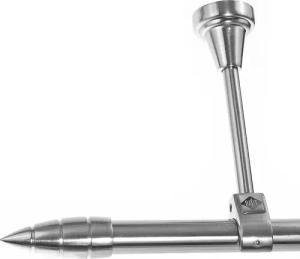 BASIT Gardinenstange Edelstahloptik 20mm mit Deckenträgern