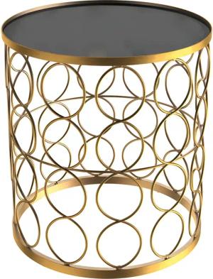 Beistelltisch Beistelltisch Rund Metall Gold Couchtisch