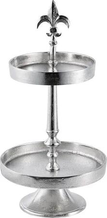 Dekoetagere Etagere Lilie 2-Stöckig Dekoteller Schale