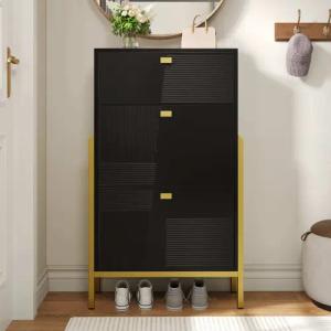 BlingBin Schuhschrank (1-St., Doppelschuhregal mit goldenen