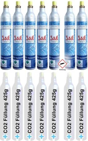 BlueCraft CO₂-Zylinder CO2-Kartusche Soda 425g für