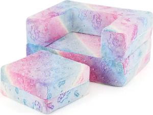 COSTWAY Kindersofa, im Dunkeln leuchtendes Spielsofa,