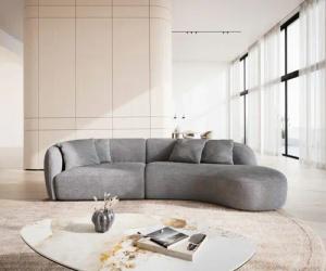 DELIFE Big-Sofa Mairi, Mikrofaser Grau 330x160