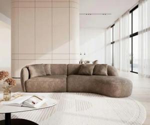 DELIFE Big-Sofa Mairi, Mikrofaser Taupe Vintage