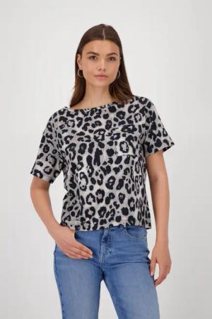 Monari T-Shirt Shirt Leodruck Allover Mit