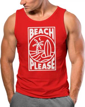 Neverless Tanktop Herren Tank-Top Beach Please