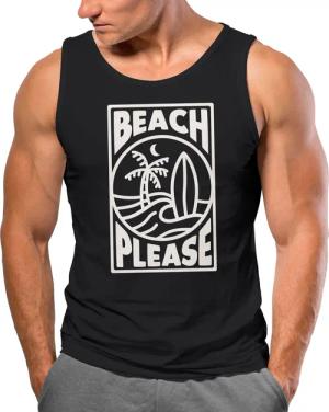 Neverless Tanktop Herren Tank-Top Beach Please