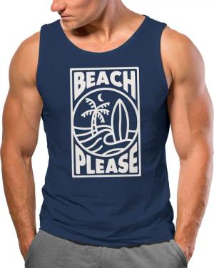 Neverless Tanktop Herren Tank-Top Beach Please