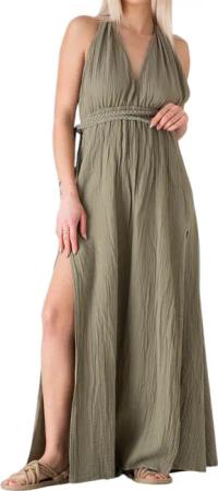 WENOR Sommerkleid mit V-Ausschnitt Bindegürtel &