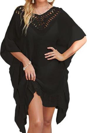 RWEUOQ Blusenkleid Strand-Tunika für Damen, Bikini-Überwurf