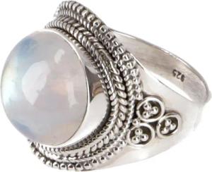 Guru-Shop Silberring Boho Silberring, großer floraler