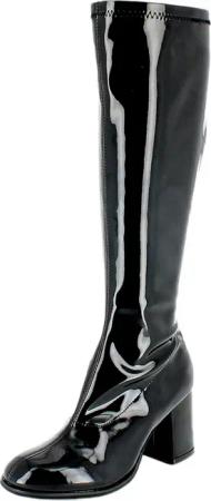 Das Kostümland Gogo Damen Retro Lackstiefel,