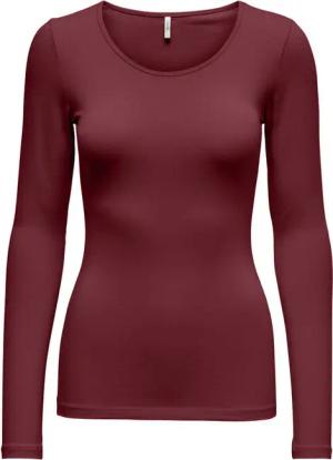 ONLY Bluse Live Love 15204712 Dunkelrot Stretch Fit