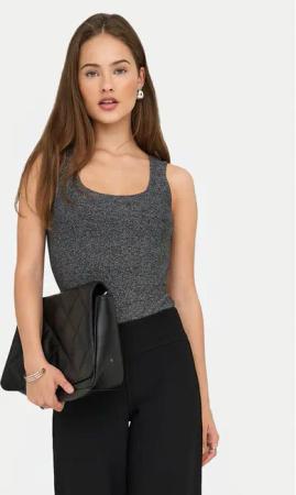 ONLY Top Lea 15356494 Grau Regular Fit