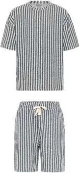 Dandalo T-Shirts & Poloshirts Gijs Striped Elastic Waist Short T-Shirt Set